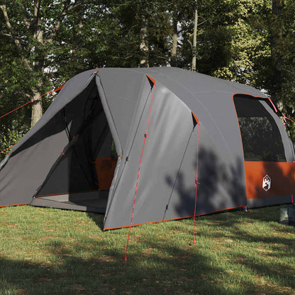 Dome Tent 4-Person with Roof Grey and Orange 455 x 252 x 178 cm