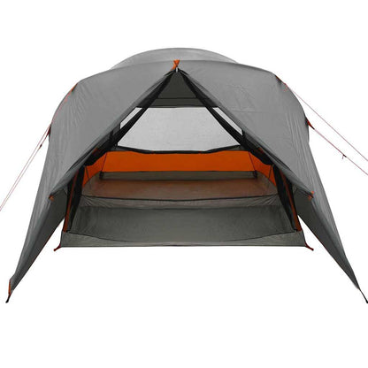 Dome Tent 4-Person with Roof Grey and Orange 455 x 252 x 178 cm