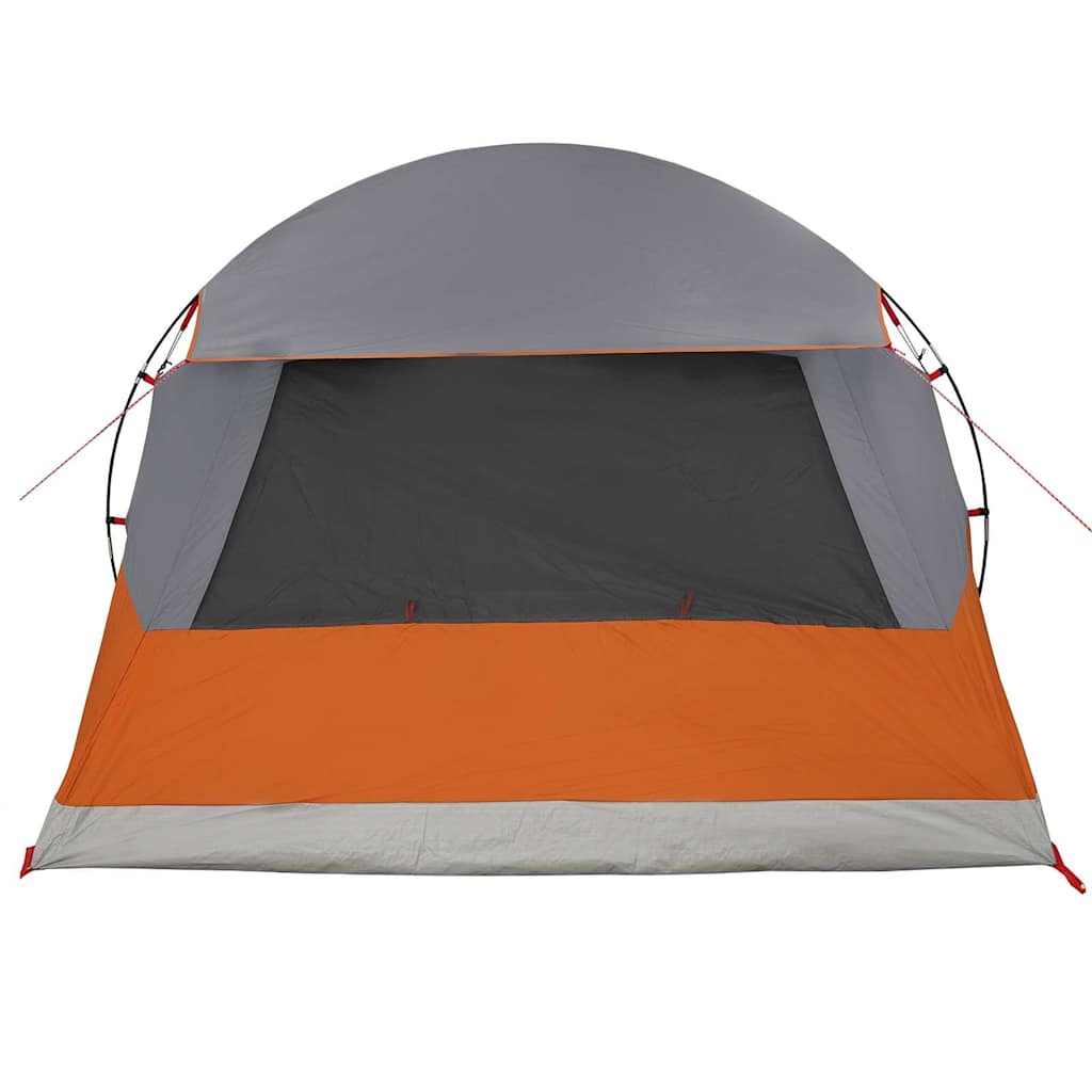 Dome Tent 6-Person with Roof Grey and Orange 500 x 314 x 206 cm