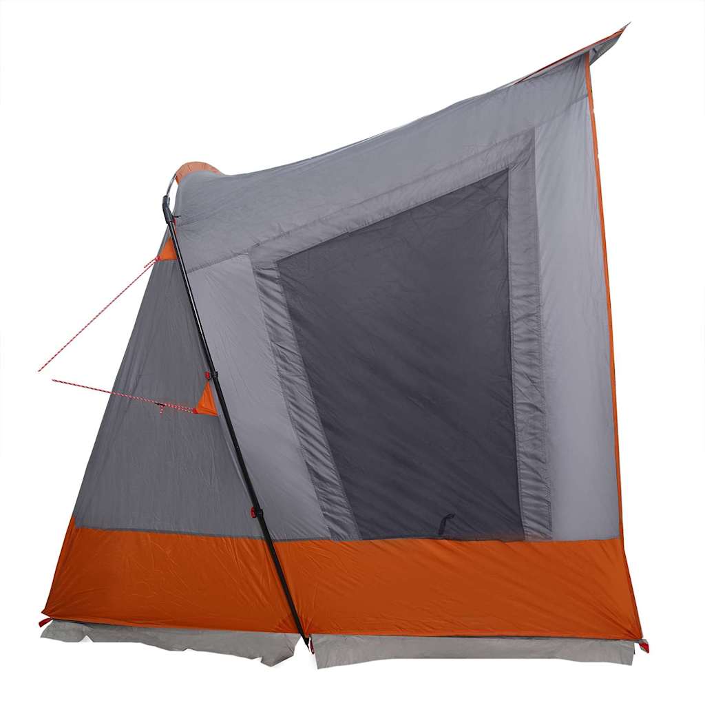 Caravan Tent with Roof Grey and Orange 252 x 245 x 245 cm