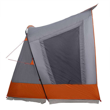 Caravan Tent with Roof Grey and Orange 252 x 245 x 245 cm
