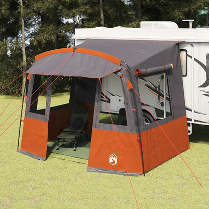 Tailgate Tent for Caravan Grey and Orange 352 x 250 x 240 cm
