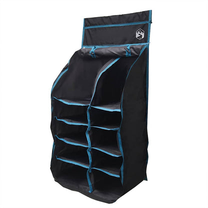 Hanging Tent Organizer 10 Pockets Black 40.5 x 25 x 80 cm