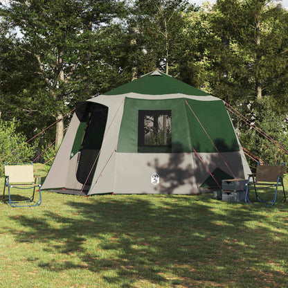 Cabin Tent 12-Person Green and White 405 x 405 x 273 cm