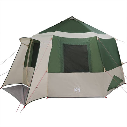 Cabin Tent 12-Person Green and White 405 x 405 x 273 cm