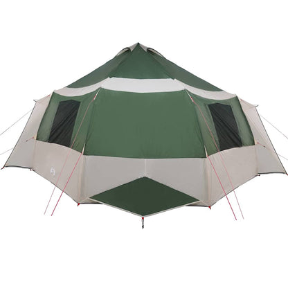 Cabin Tent 12-Person Green and White 405 x 405 x 273 cm