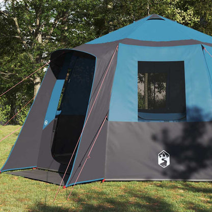 Cabin Tent 12-Person with Roof Blue and Grey 405 x 405 x 273 cm