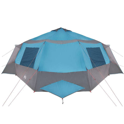Cabin Tent 12-Person with Roof Blue and Grey 405 x 405 x 273 cm