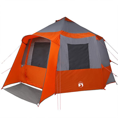 Cabin Tent 12-Person Grey and Orange 405 x 405 x 273 cm