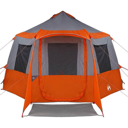 Cabin Tent 12-Person Grey and Orange 405 x 405 x 273 cm