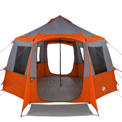 Cabin Tent 12-Person Grey and Orange 405 x 405 x 273 cm