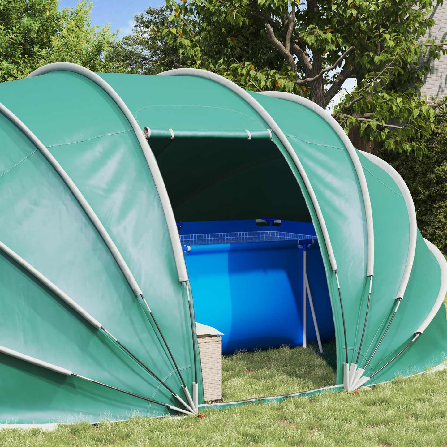 Pool Tent Dome 538 x 440 x 204 cm Sea Green