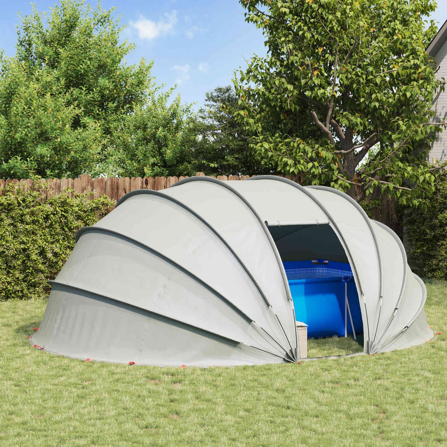 Pool Tent Dome Grey 538 x 440 x 204 cm