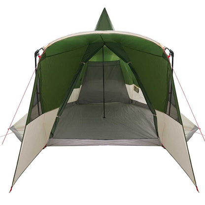 Teepee Tent 8-Person with Roof Green 720 x 465 x 295 cm