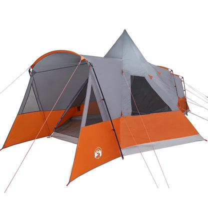 Teepee Tent 8-Person Grey and Orange 720 x 465 x 295 cm