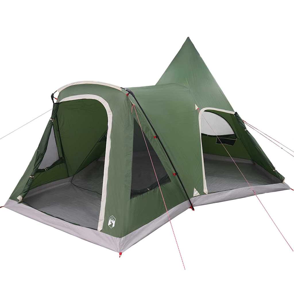 Teepee Tent 5-Person with Roof Green 545 x 450 x 295 cm