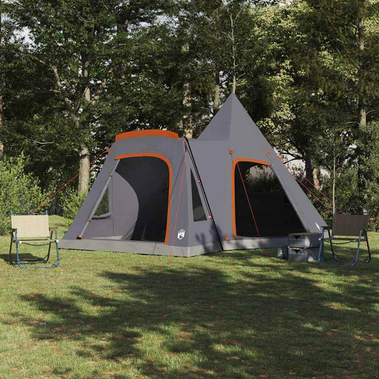 Teepee Tent 5-Person 5-Person Grey and Orange