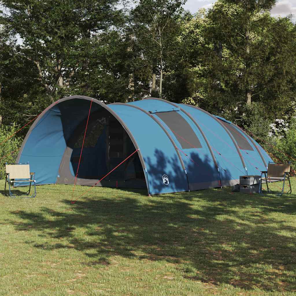 Tunnel Tent 8-Person with Roof Blue 710 x 460 x 245 cm
