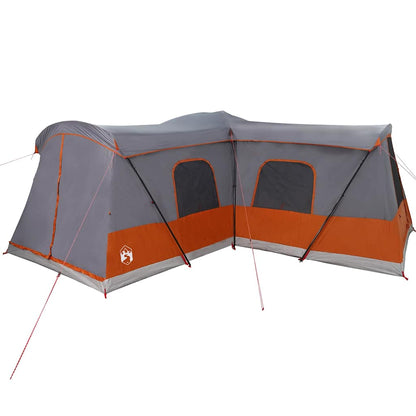 Tent 16-Person with Roof Grey and Orange 680 x 510 x 210 cm