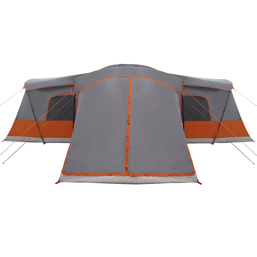 Tent 16-Person with Roof Grey and Orange 680 x 510 x 210 cm