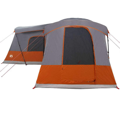 Tent 16-Person with Roof Grey and Orange 680 x 510 x 210 cm