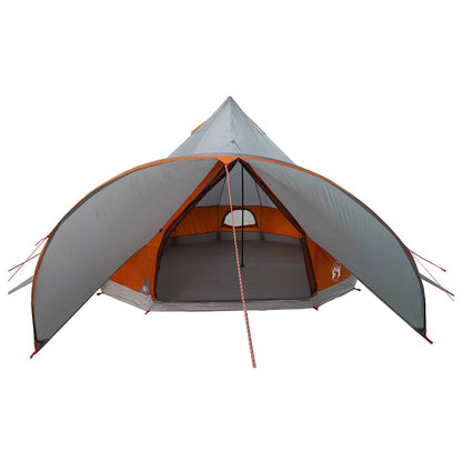 Teepee Tent 3-Person Grey and Orange 312 x 312 x 197 cm