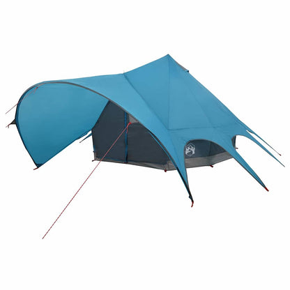 Teepee Tent 5-Person with Roof Blue and Grey 415 x 415 x 247 cm