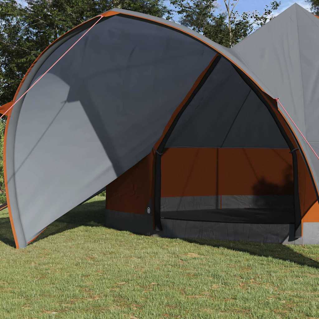 Teepee Tent 7-Person Grey and Orange 600 x 600 x 347 cm