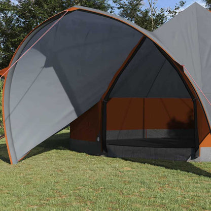Teepee Tent 7-Person Grey and Orange 600 x 600 x 347 cm