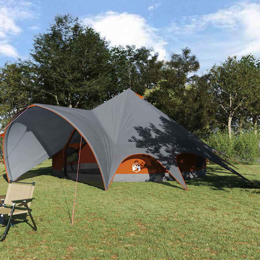Teepee Tent 7-Person 7-Person Grey and Orange