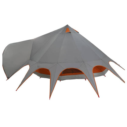Teepee Tent 7-Person Grey and Orange 600 x 600 x 347 cm