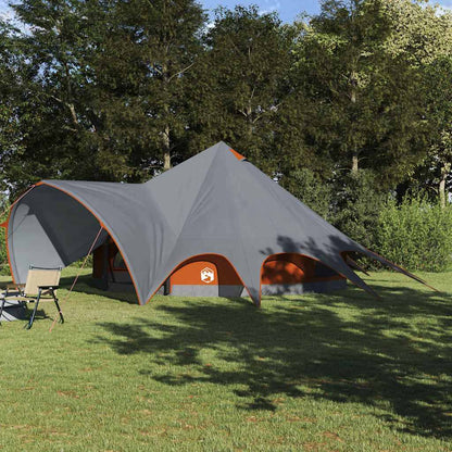 Teepee Tent 9-Person Grey and Orange 502 x 502 x 297 cm