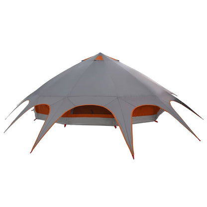 Teepee Tent 9-Person Grey and Orange 502 x 502 x 297 cm