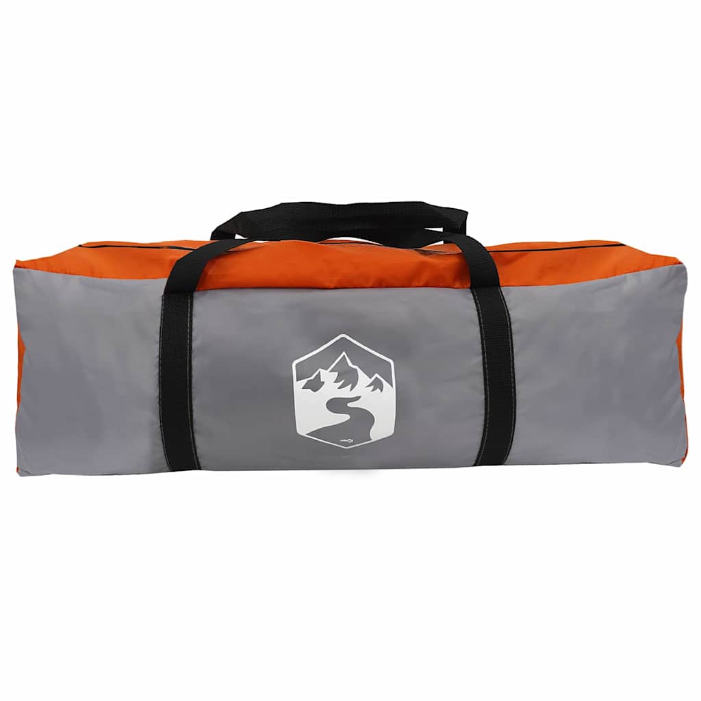 Dome Tent 4-Person with Roof Grey and Orange 505 x 450 x 248 cm