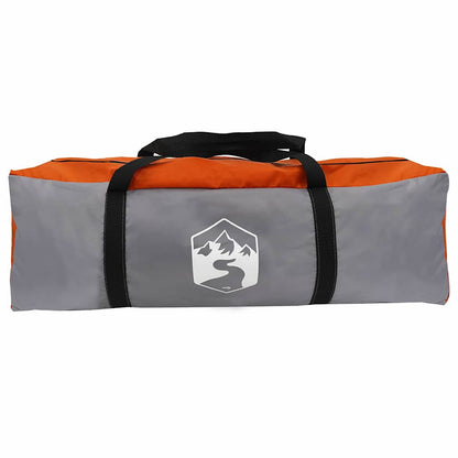 Dome Tent 4-Person with Roof Grey and Orange 505 x 450 x 248 cm
