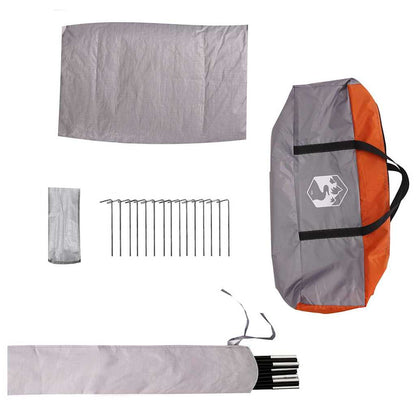 Dome Tent 4-Person with Roof Grey and Orange 505 x 450 x 248 cm