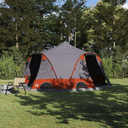 Dome Tent 4-Person with Roof Grey and Orange 505 x 450 x 248 cm