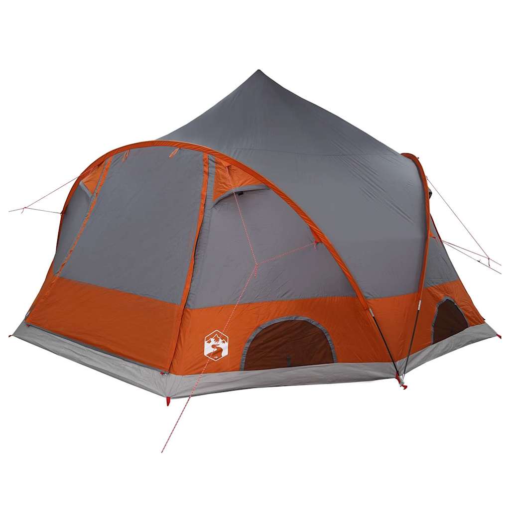 Dome Tent 4-Person with Roof Grey and Orange 505 x 450 x 248 cm