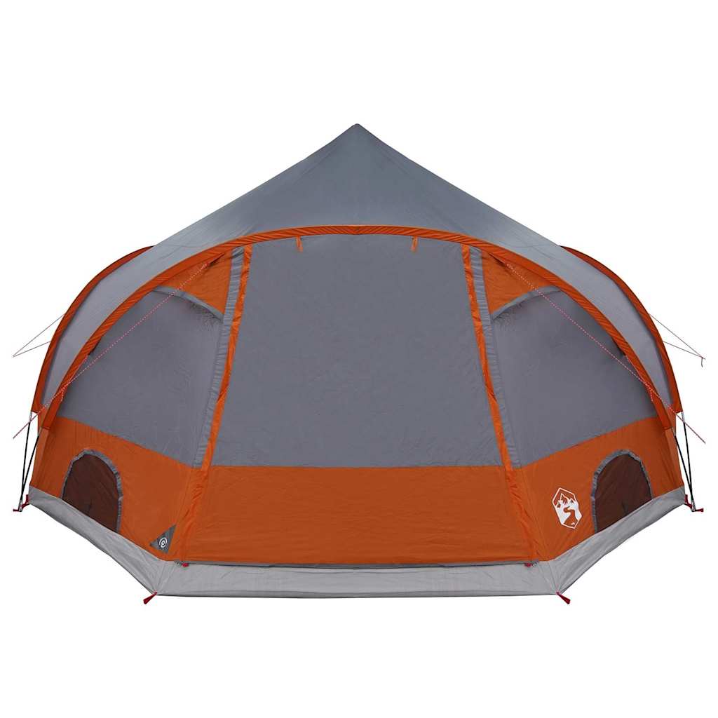 Dome Tent 4-Person with Roof Grey and Orange 505 x 450 x 248 cm