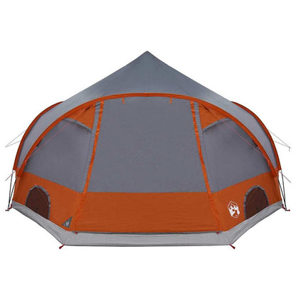 Dome Tent 4-Person with Roof Grey and Orange 505 x 450 x 248 cm
