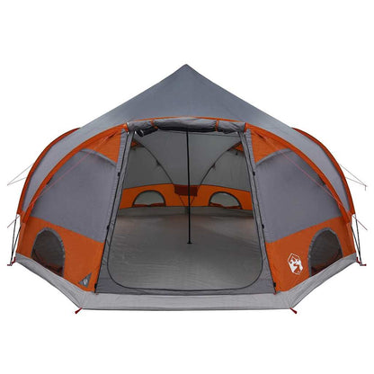 Dome Tent 4-Person with Roof Grey and Orange 505 x 450 x 248 cm