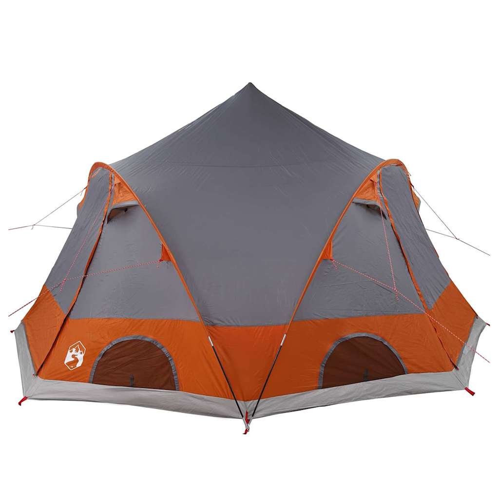 Dome Tent 4-Person with Roof Grey and Orange 505 x 450 x 248 cm