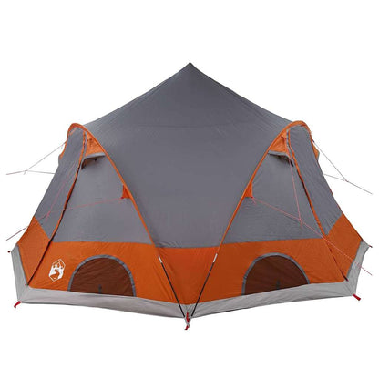 Dome Tent 4-Person with Roof Grey and Orange 505 x 450 x 248 cm