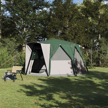 Cabin Tent 6-Person with Roof Green 425 x 396 x 222 cm
