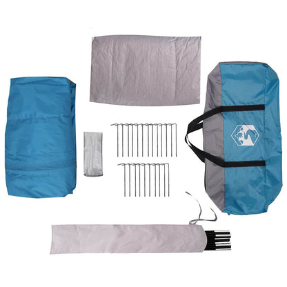 Cabin Tent 6-Person with Roof Blue 425 x 396 x 222 cm