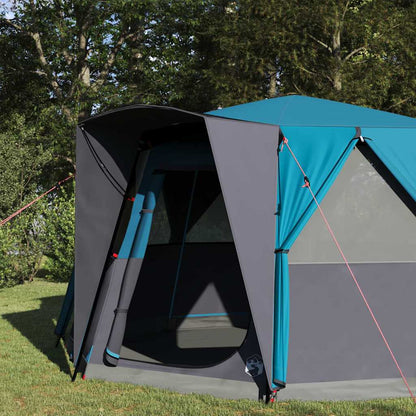 Cabin Tent 6-Person with Roof Blue 425 x 396 x 222 cm
