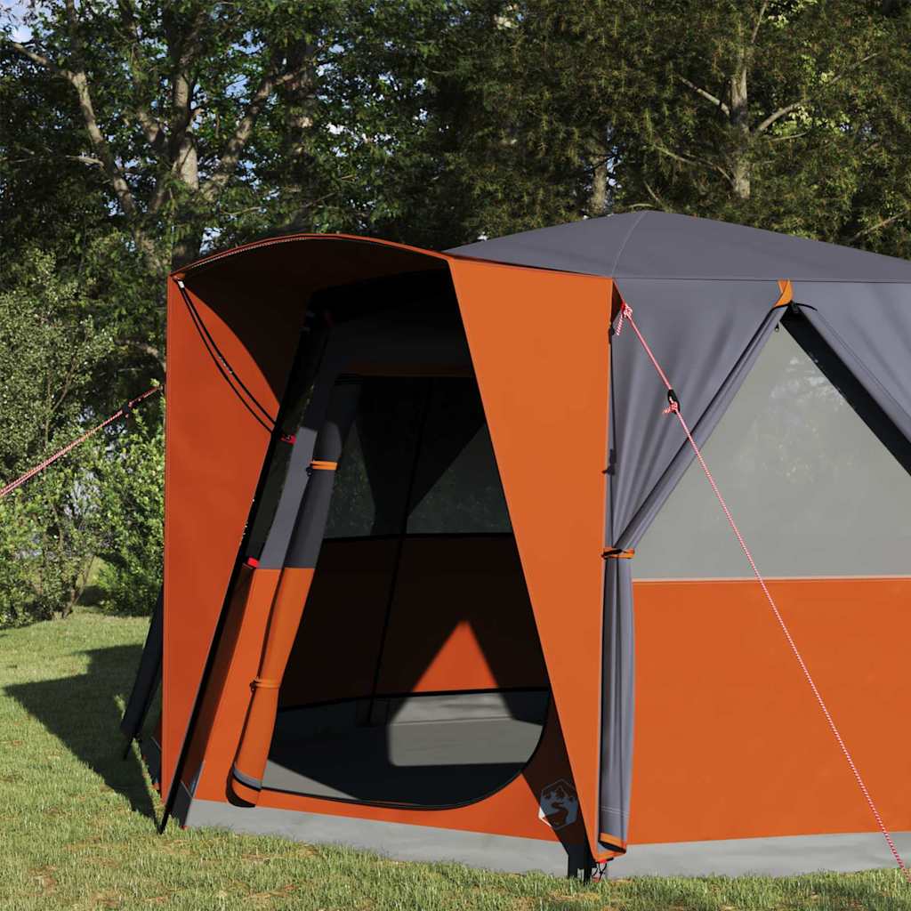 Cabin Tent 6-Person Grey and Orange 425 x 396 x 222 cm