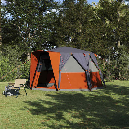Cabin Tent 6-Person Grey and Orange 425 x 396 x 222 cm