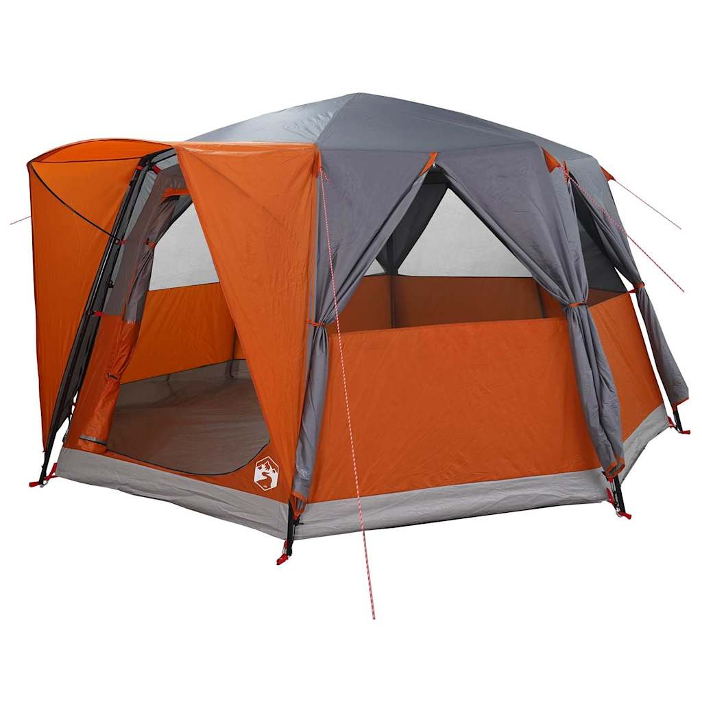 Cabin Tent 6-Person Grey and Orange 425 x 396 x 222 cm