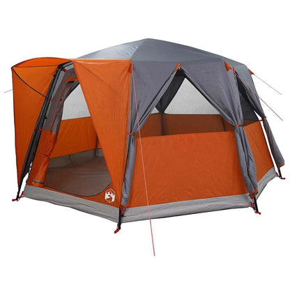 Cabin Tent 6-Person Grey and Orange 425 x 396 x 222 cm